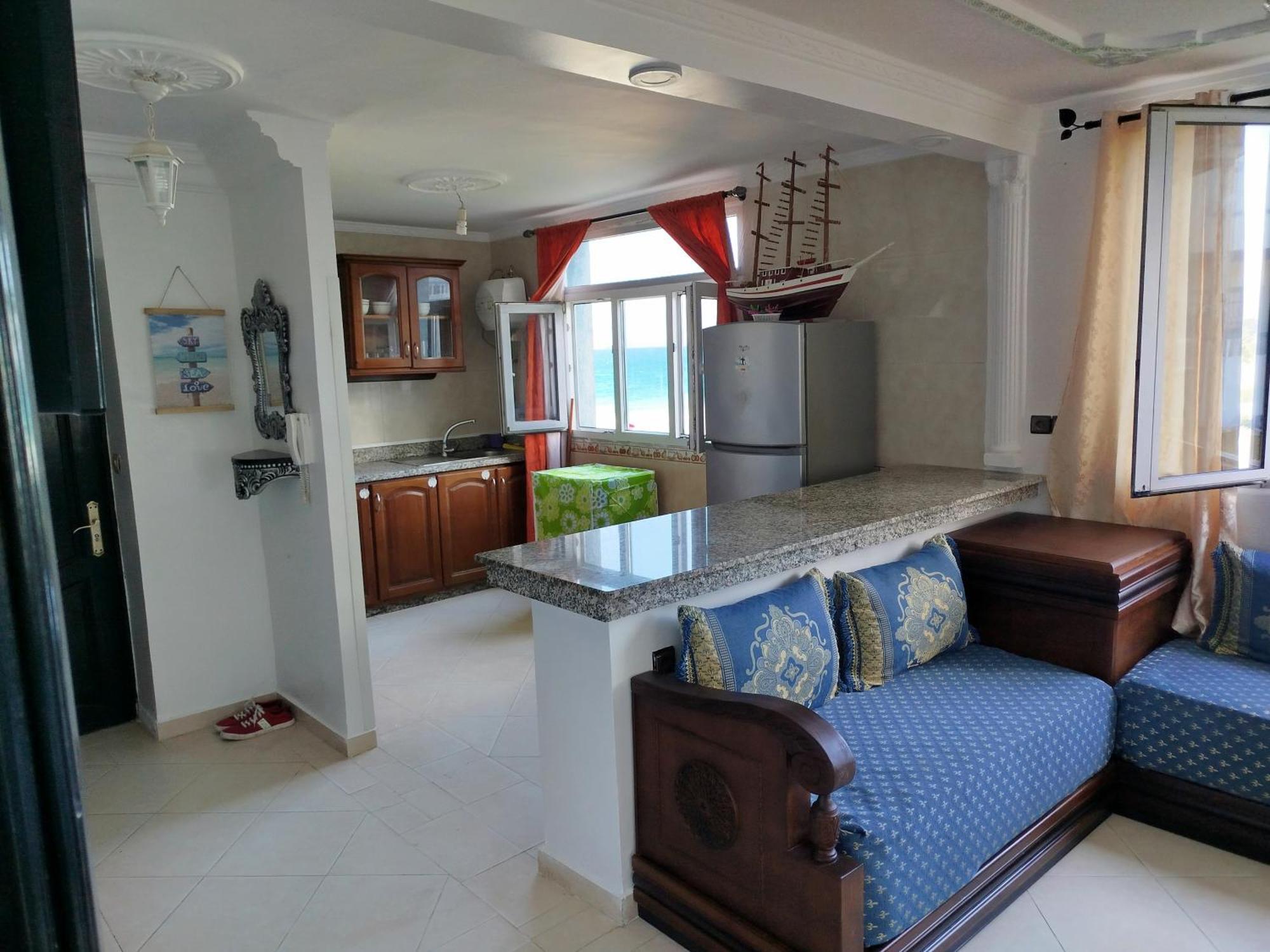 Apartment Corniche Ksar Sgher Ksar es Sghir Bagian luar foto